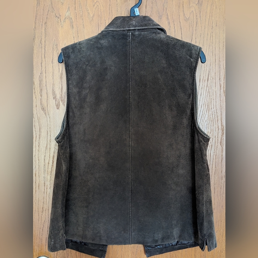 Size L Coldwater Creek Suede Vest - Picture 3 of 7